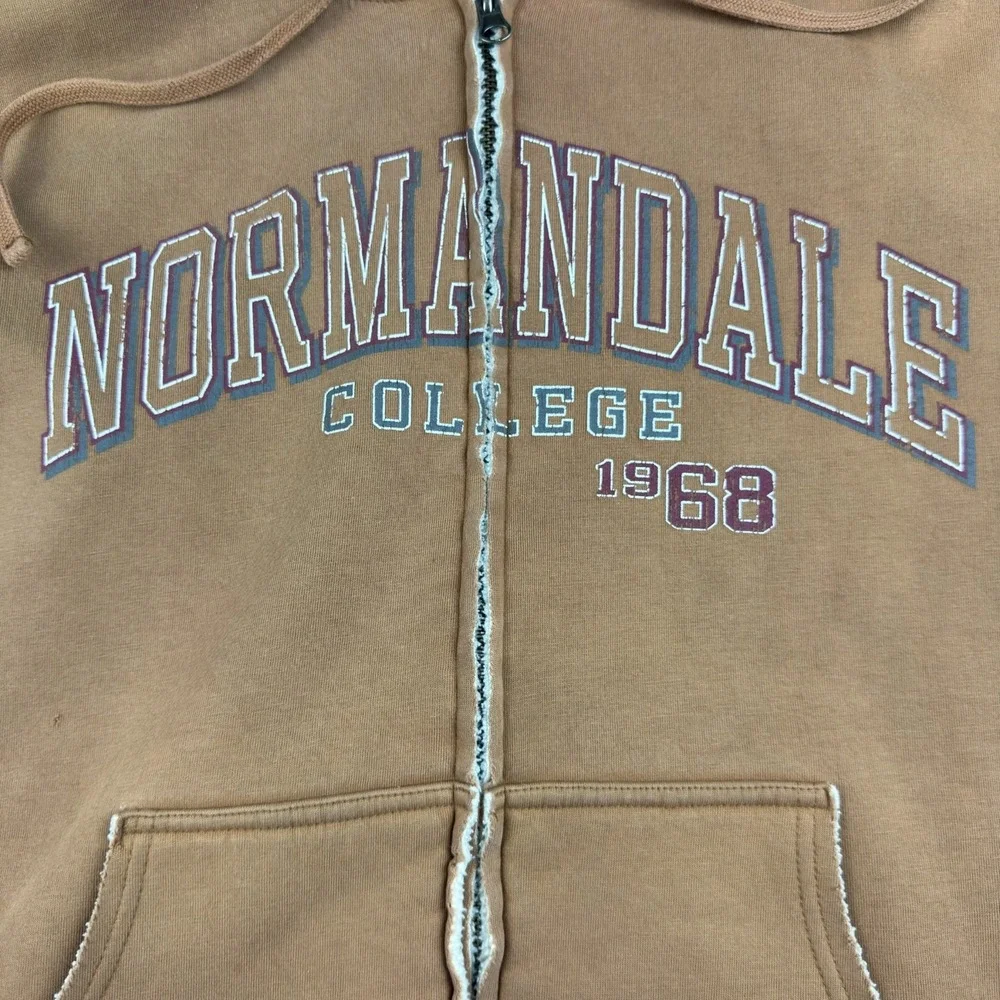 JanSport Hoodie‎ Mens L Brown Normandale College Full Zip Sherpa Lined Jacket